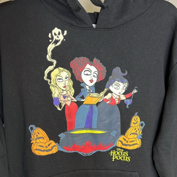 Disney Black Hocus Pocus Hoodie Sweatshirt- L - Picture 3 of 5